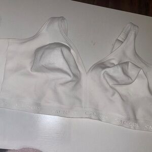 Cacique 54DDD White Cotton LL No Wire Scoop Bra Comfort Adiustable Strap
